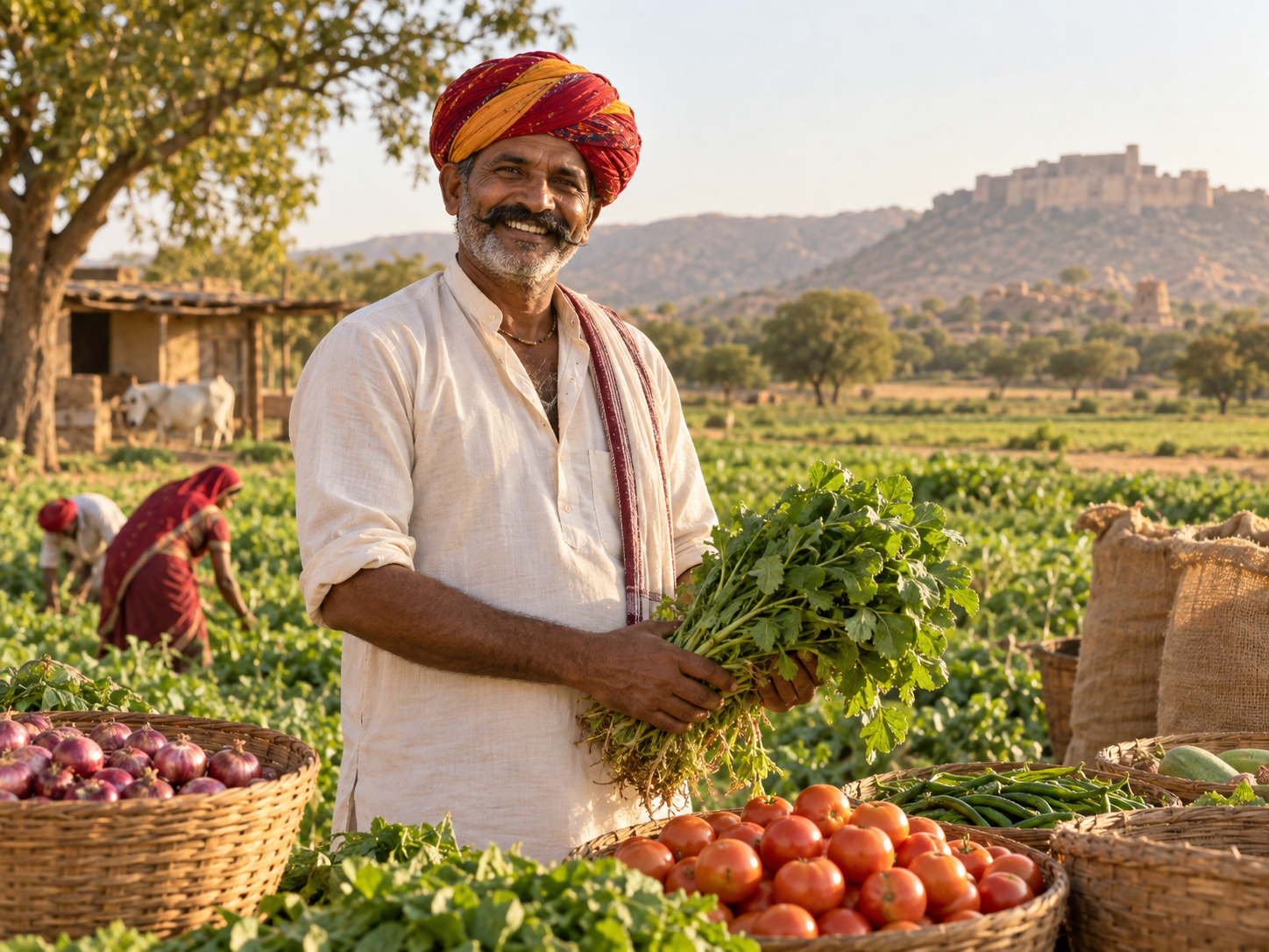 Local Rajasthan farmer supported through responsible catering